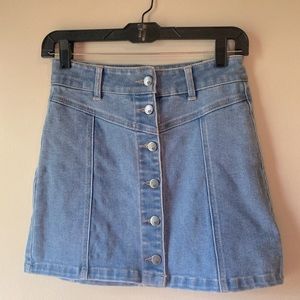 RSQ Collective Denim Button Skirt